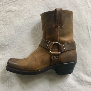 Frye 8R Dark Brown Harness Boot